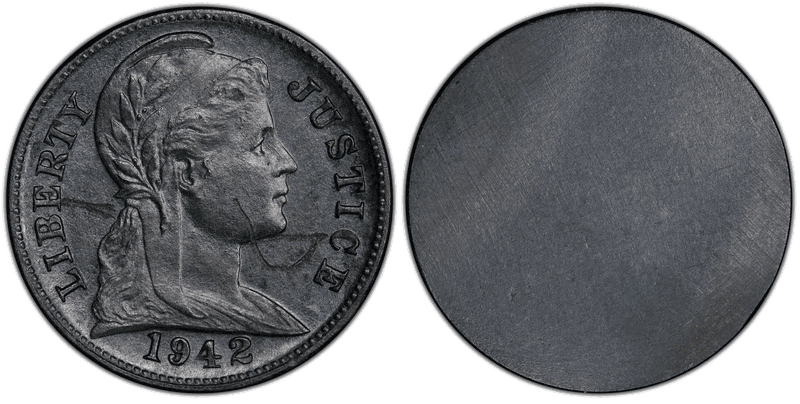 1942 Cent Pattern - J-2059, Black Plastic