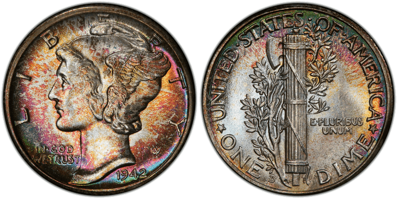 1942 (D) Mercury Dime
