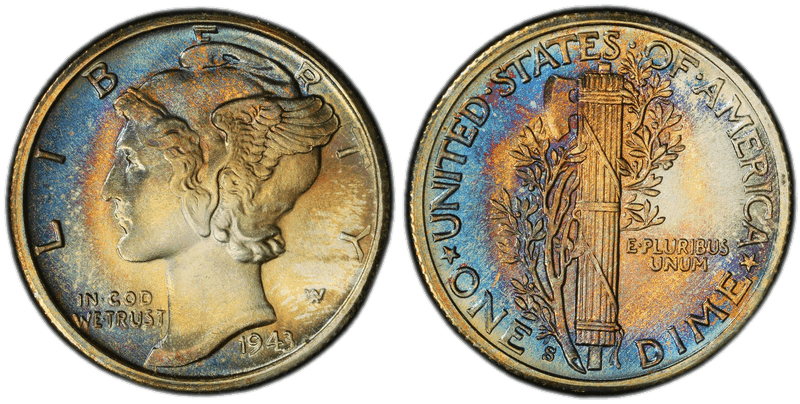 1943 (S) Mercury Dime