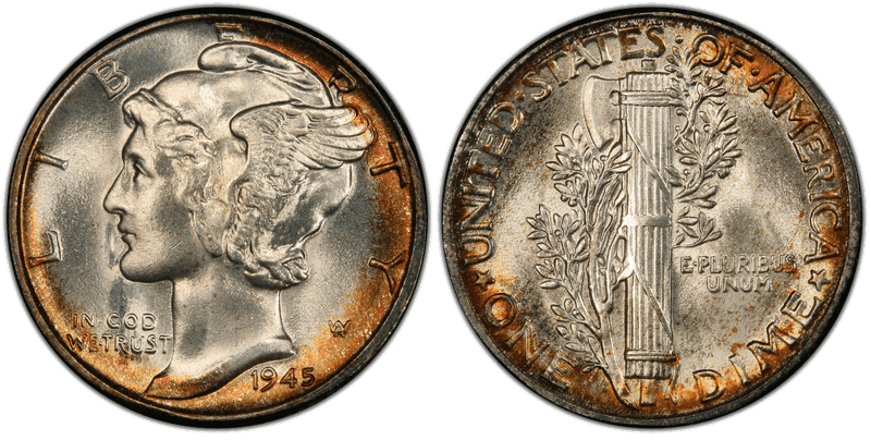 1945 Mercury Dime