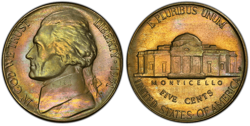 1951 (S) Jefferson Nickel