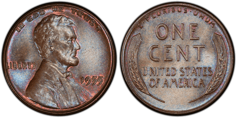 1955 Lincoln Wheat Cent - Doubled Die Obverse