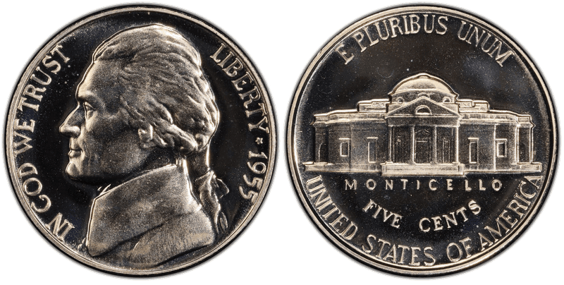 1955 Proof Jefferson Nickel