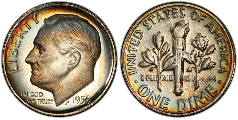 1956 Proof Roosevelt Dime