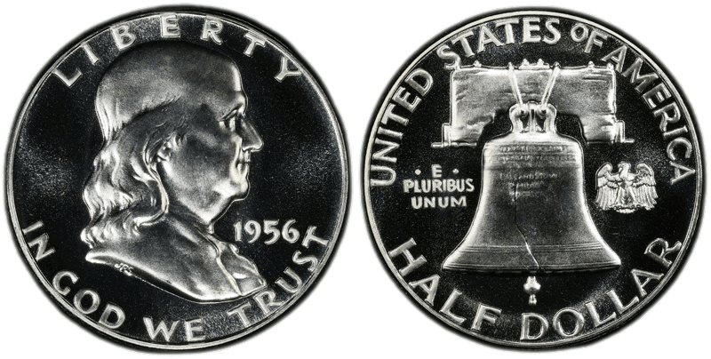 1956 Proof Franklin Half Dollar - Type 2