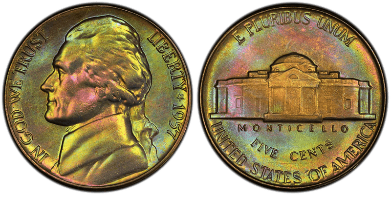 1957 Proof Jefferson Nickel