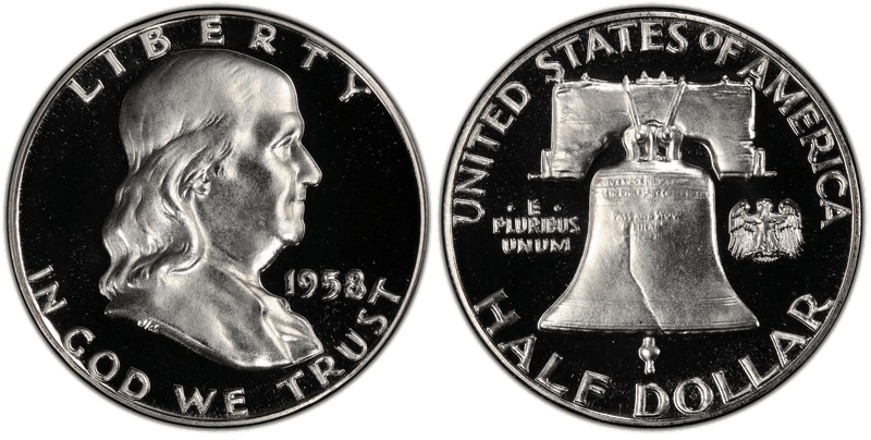 1958 Proof Franklin Half Dollar