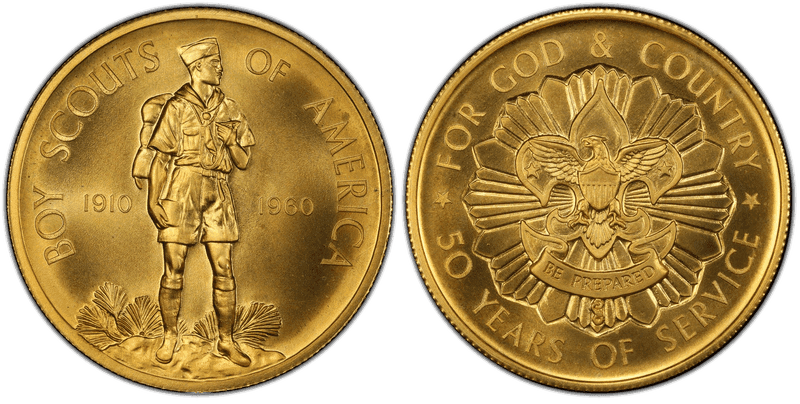 (1960) Gold So-Called Half Dollar, Boy Scouts of America