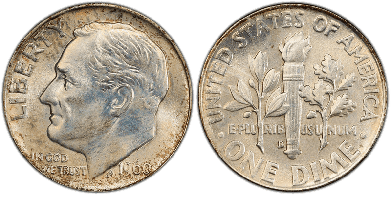 1960 Roosevelt Dime