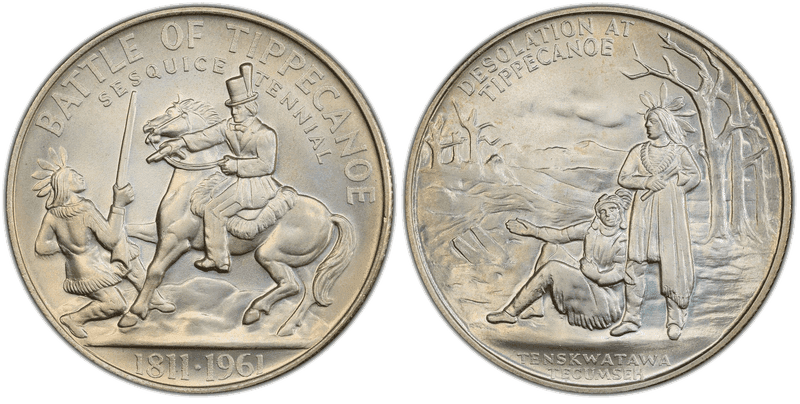 (1961) Silver So-Called Half Dollar, Battle of Tippecanoe