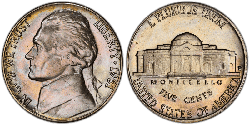 1961 Jefferson Nickel
