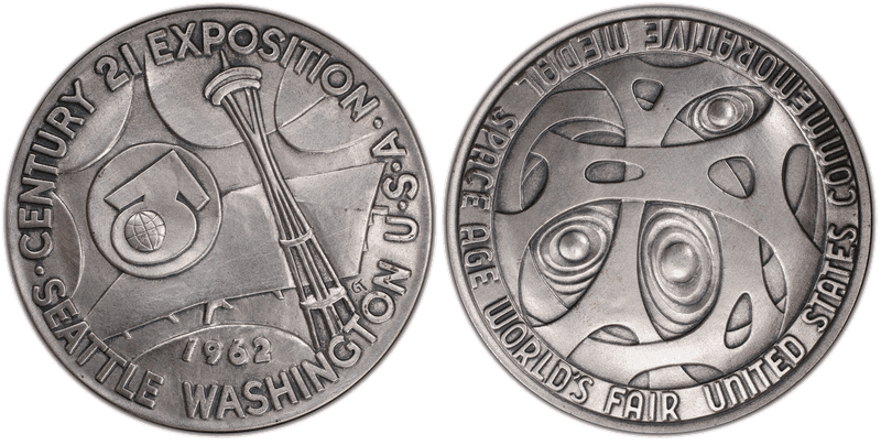 1962 Silver Medal D1962-1c, Century 21 Expo 64mm