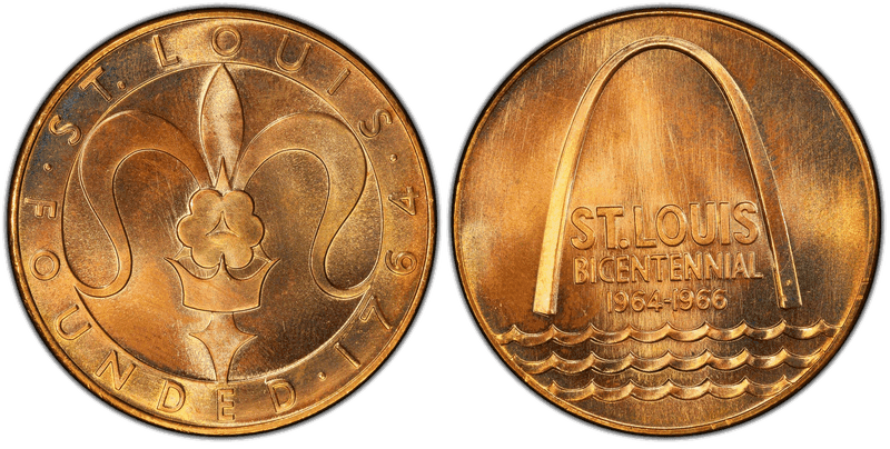 1964 Bronze Medal D1964-3b, St. Louis Bicentennial