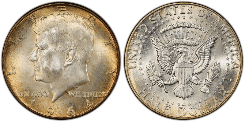 1964 (D) Kennedy Half Dollar - Quadrupled Die Obverse