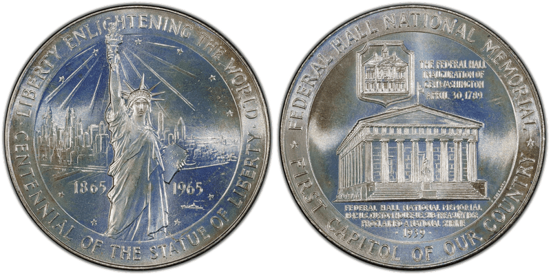 1965 Silver Medal D1965-1b, Federal Hall