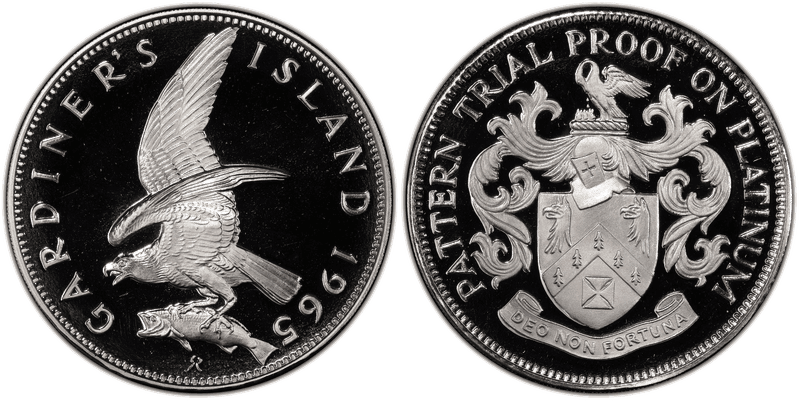 1965-FM Medal X-PT4 Platinum Gardiner's Island
