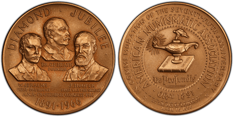 1966 Bronze Medal D1966-1b, 76mm ANA 75th Anniversary