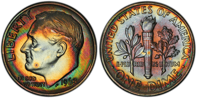1968 Roosevelt Dime