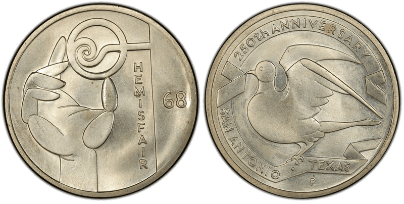 1968-P Silver Medal D1968-1b, Hemisfair Expo