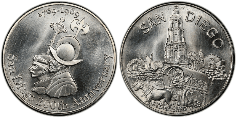 1969-P Silver Medal D1969-1b1, San Diego Anniversary Small