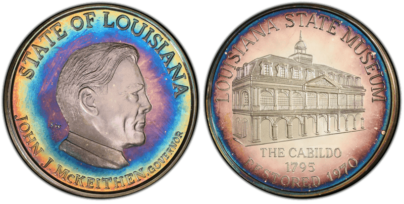 1970 Silver Medal Louisiana State Museum John J. McKeithen