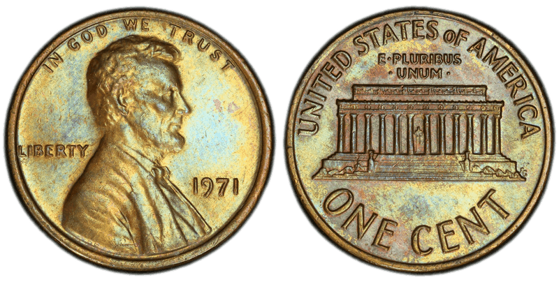 1971 Lincoln Memorial Cent - Doubled Die Obverse
