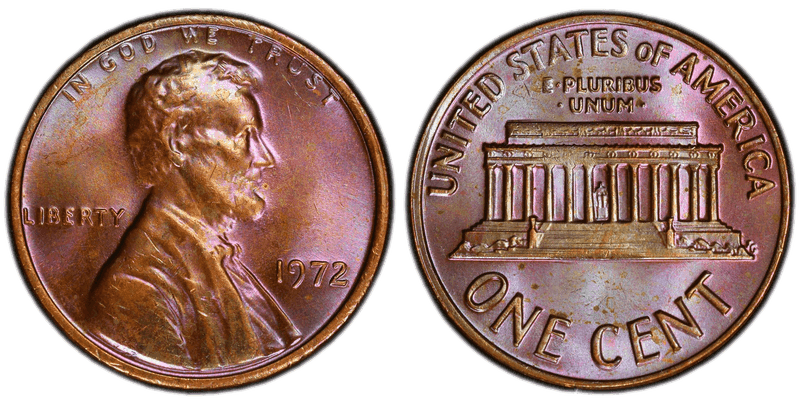1972 Lincoln Memorial Cent