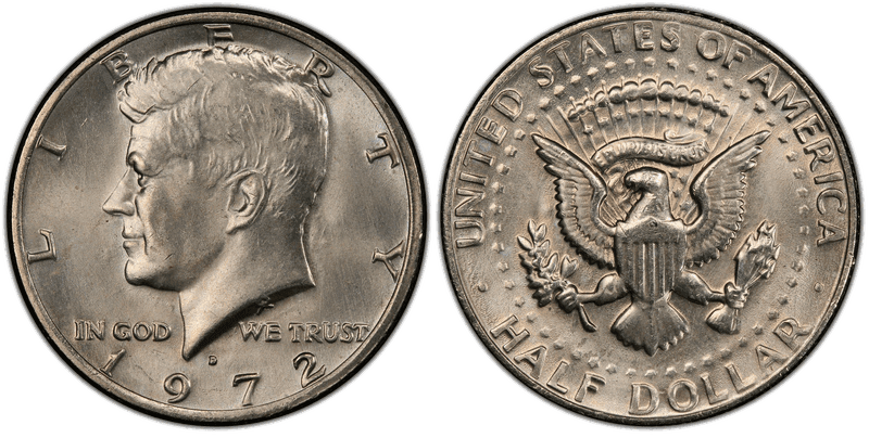 1972 (D) Kennedy Half Dollar - No "FG"