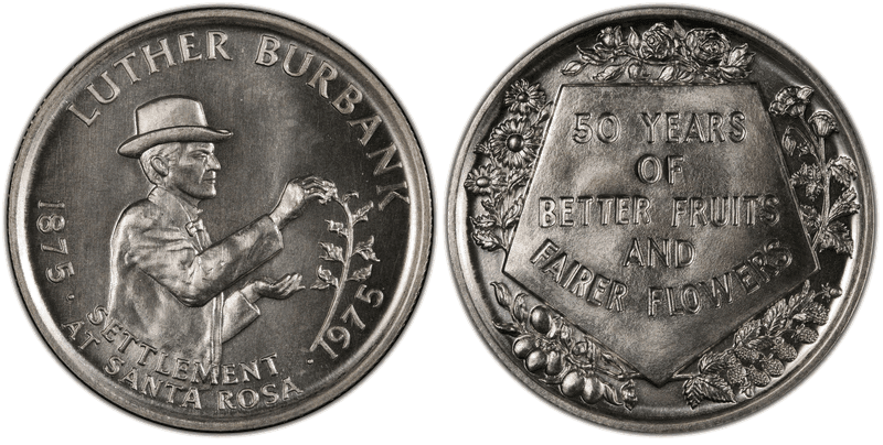 (1975) Silver So-Called Half Dollar, Luther Burbank