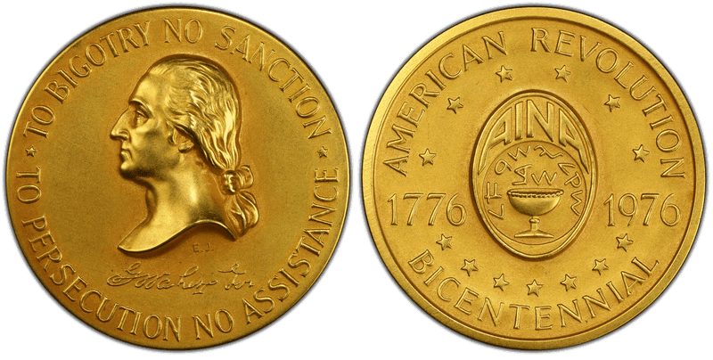 1976 Gold Medal Baker-617, A.I.N.A. Medallic Art Co. Danbury, CT