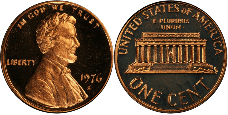 1976 (S) Proof Lincoln Memorial Cent