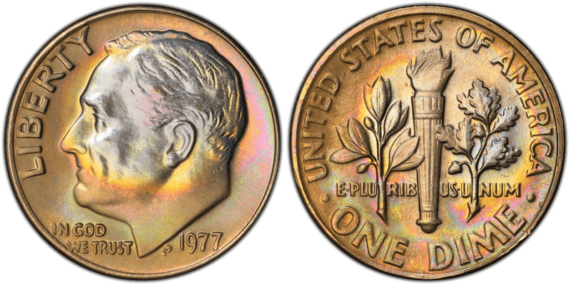 1977 Roosevelt Dime