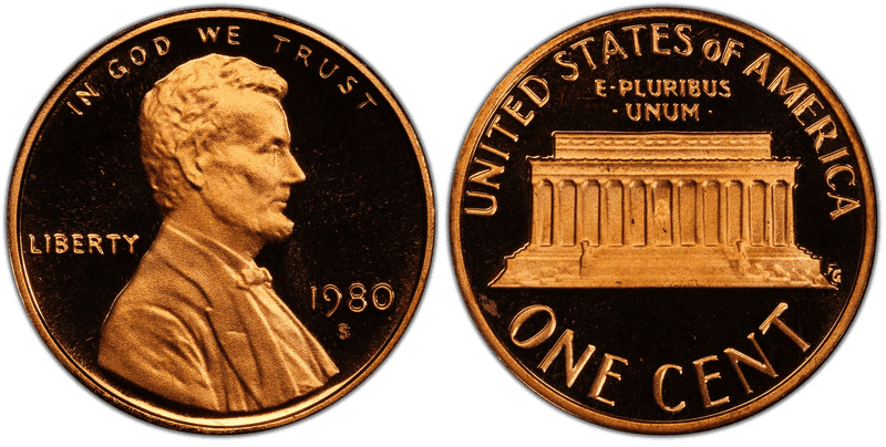 1980 (S) Proof Lincoln Memorial Cent