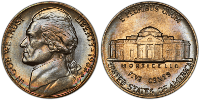1982 Jefferson Nickel