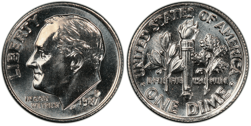 1987 (P) Roosevelt Dime
