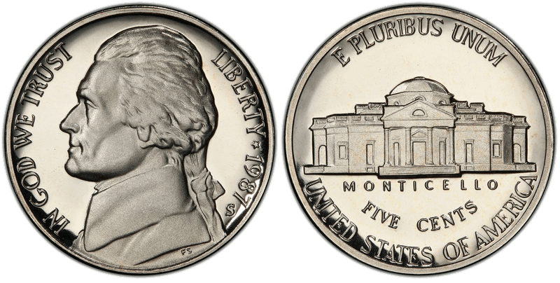 1987 (S) Proof Jefferson Nickel