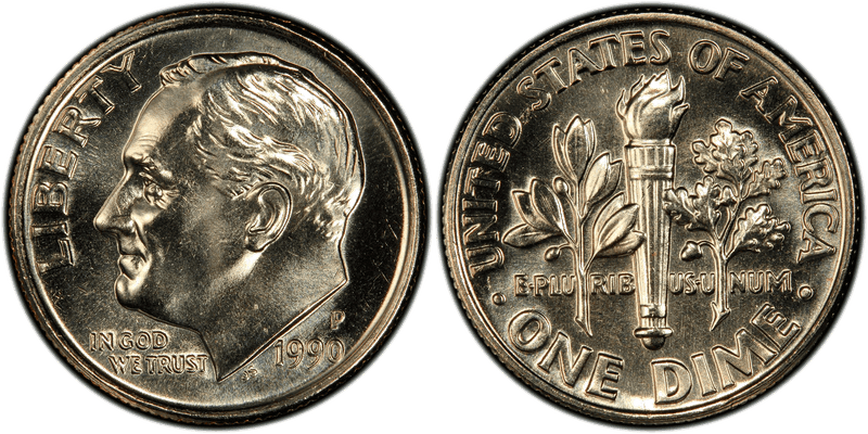 1990 (P) Roosevelt Dime