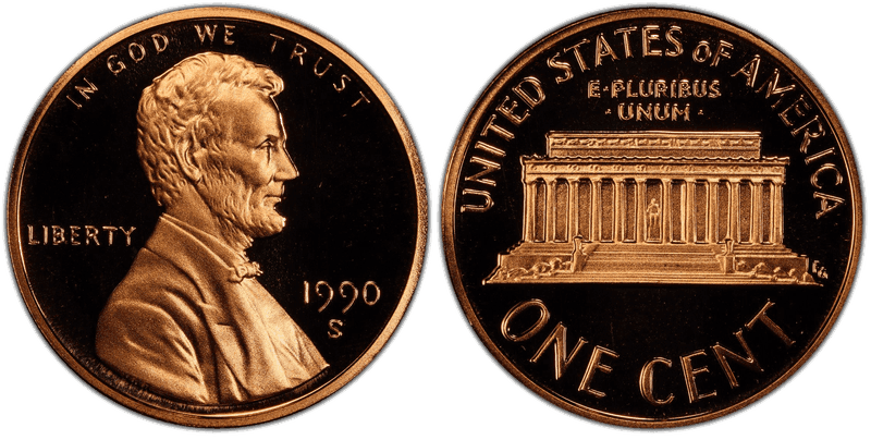 1990 (S) Proof Lincoln Memorial Cent