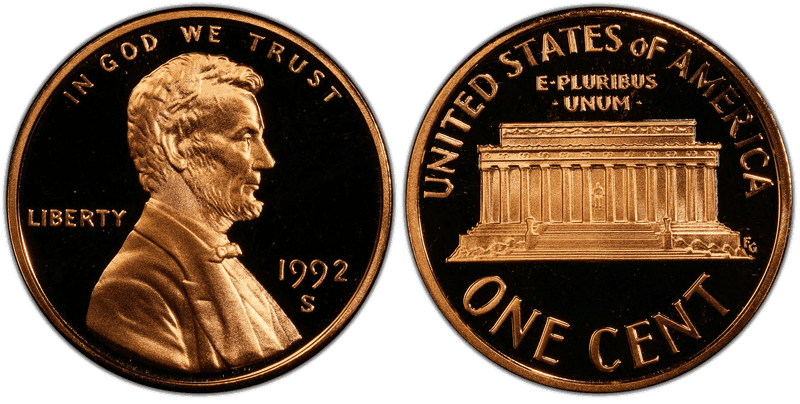 1992 (S) Proof Lincoln Memorial Cent