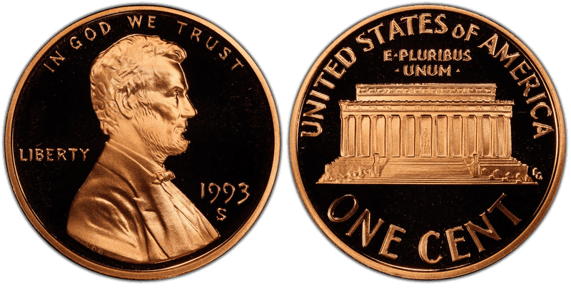 1993 (S) Proof Lincoln Memorial Cent