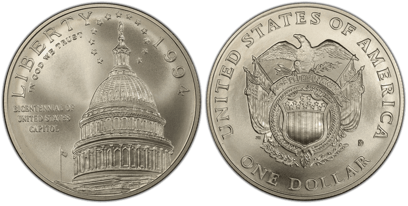 1994 United States Capitol Bicentennial Commemorative Dollar