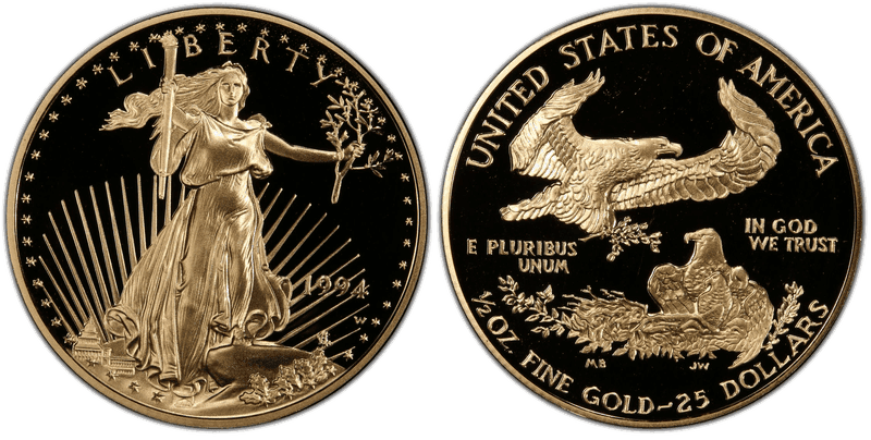 1994 (W) Proof American Eagle Twenty Five Dollar Gold