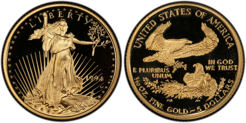 1994 (W) Proof American Eagle Five Dollar Gold