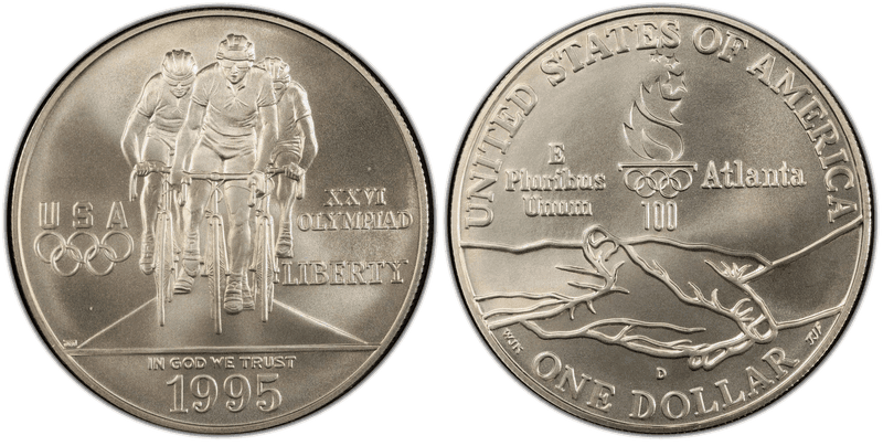 1995 Atlanta Centennial Olympic Games - Cycling Commemorative Dollar