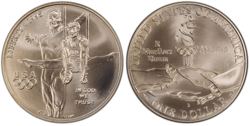 1995 Atlanta Centennial Olympic Games - Gymnastics Commemorative Dollar