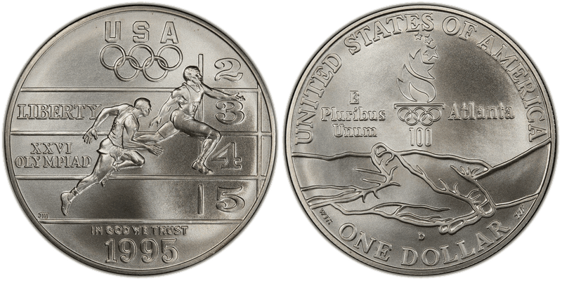 1995 Atlanta Centennial Olympic Games - Track and Field Commemorative Dollar