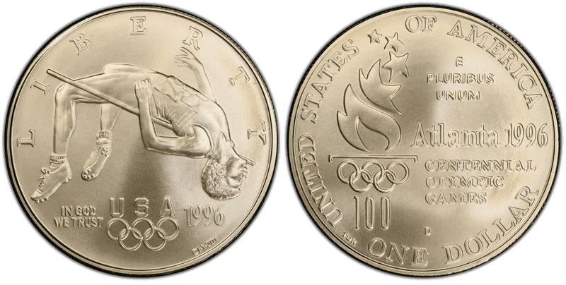 1996 Atlanta Centennial Olympic Games - High Jump Commemorative Dollar