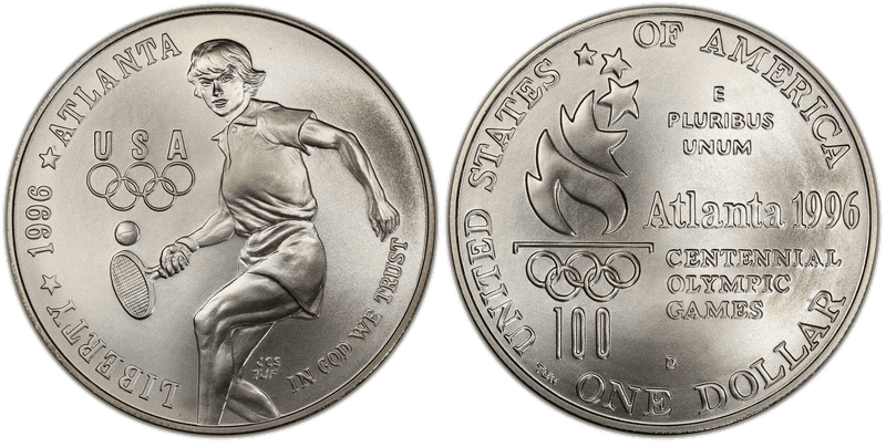 1996 Atlanta Centennial Olympic Games - Tennis Commemorative Dollar