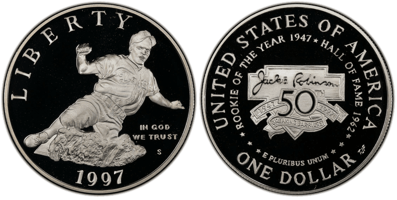 1997 (S) Proof Jackie Robinson Dollar