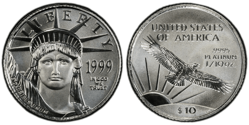 1999 American Eagle Ten Dollar Platinum